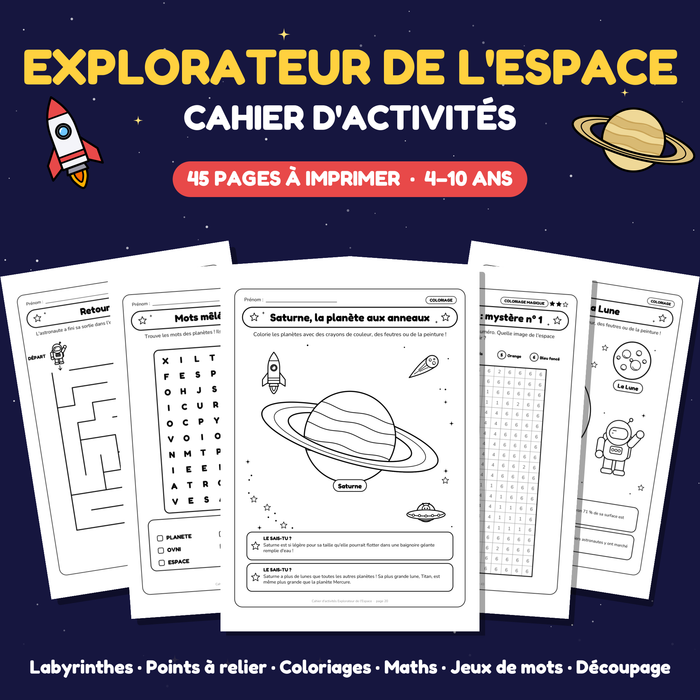 Cahier d'activités Explorateur de l'Espace