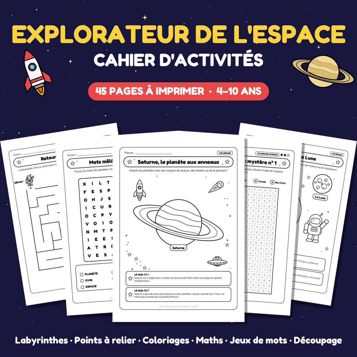 Cahier d'activités Explorateur de l'Espace - 1 (FR)