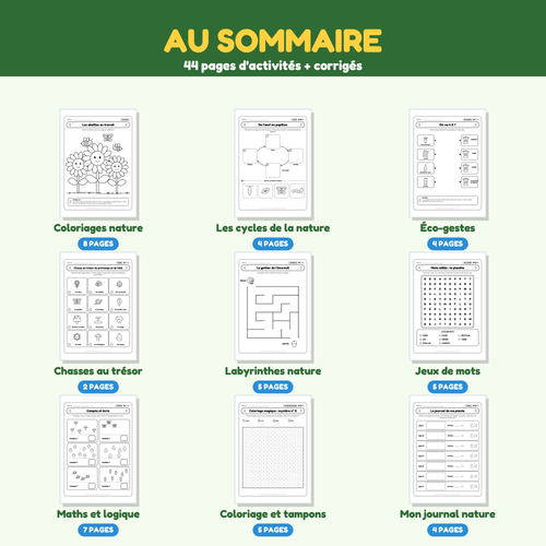 Cahier d'activités Petit Explorateur de la Nature - 2 (FR)