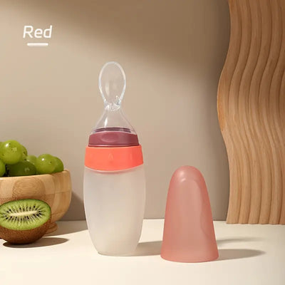 SAIDAH Liquid Silicone Feeder Paste Squeeze Bottle for Babies