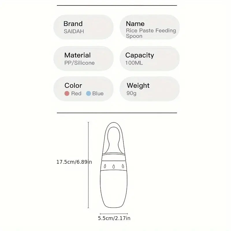 SAIDAH Liquid Silicone Feeder Paste Squeeze Bottle for Babies