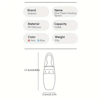 SAIDAH Liquid Silicone Feeder Paste Squeeze Bottle for Babies