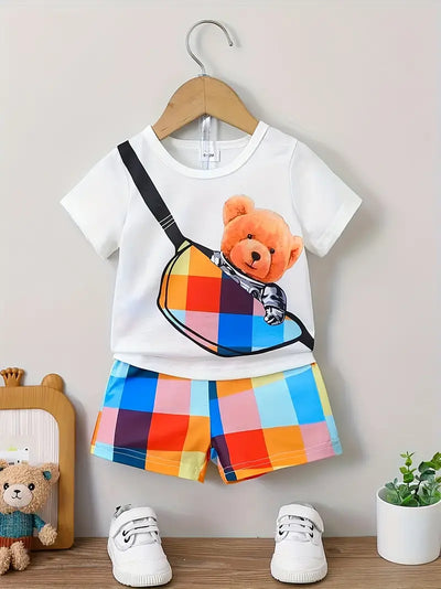 Cute Bear Printed Pair for Baby Boys