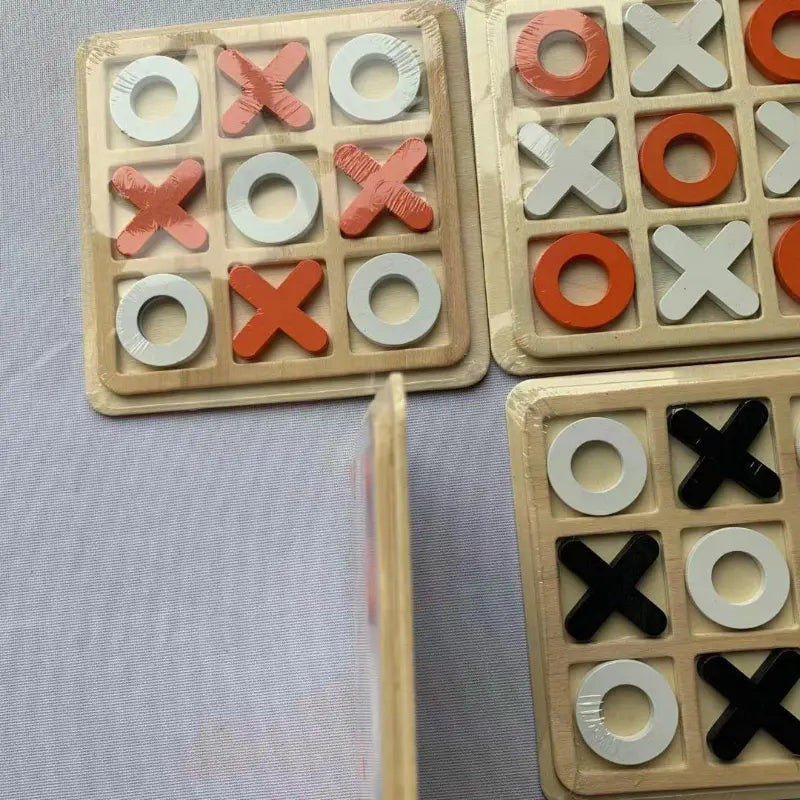 Wooden Tic-Tac-Toe Game for All Ages