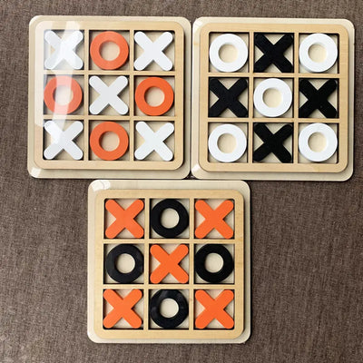 Wooden Tic-Tac-Toe Game for All Ages