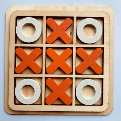 Wooden Tic-Tac-Toe Game for All Ages