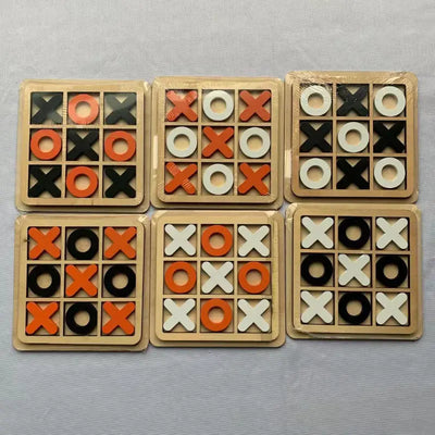 Wooden Tic-Tac-Toe Game for All Ages