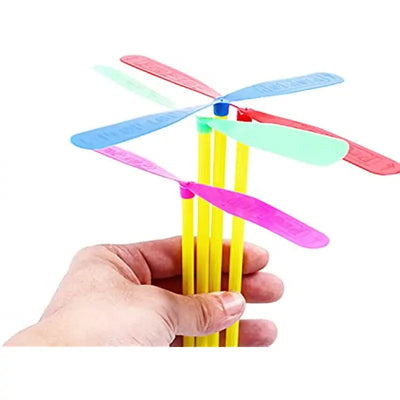 20Pcs Bamboo Dragonfly Hand Propellers for Fun