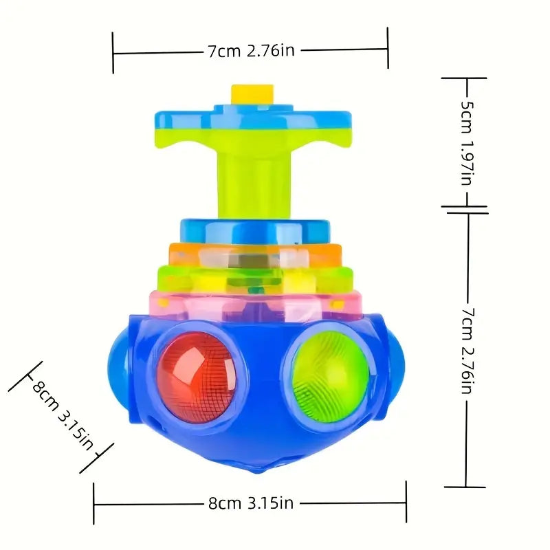 Mesmerizing LED Music Gyroscope Spinning Top