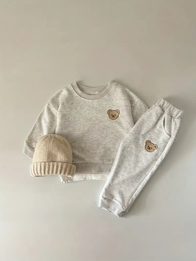 Snug Bear Embroidery Baby Tracksuit