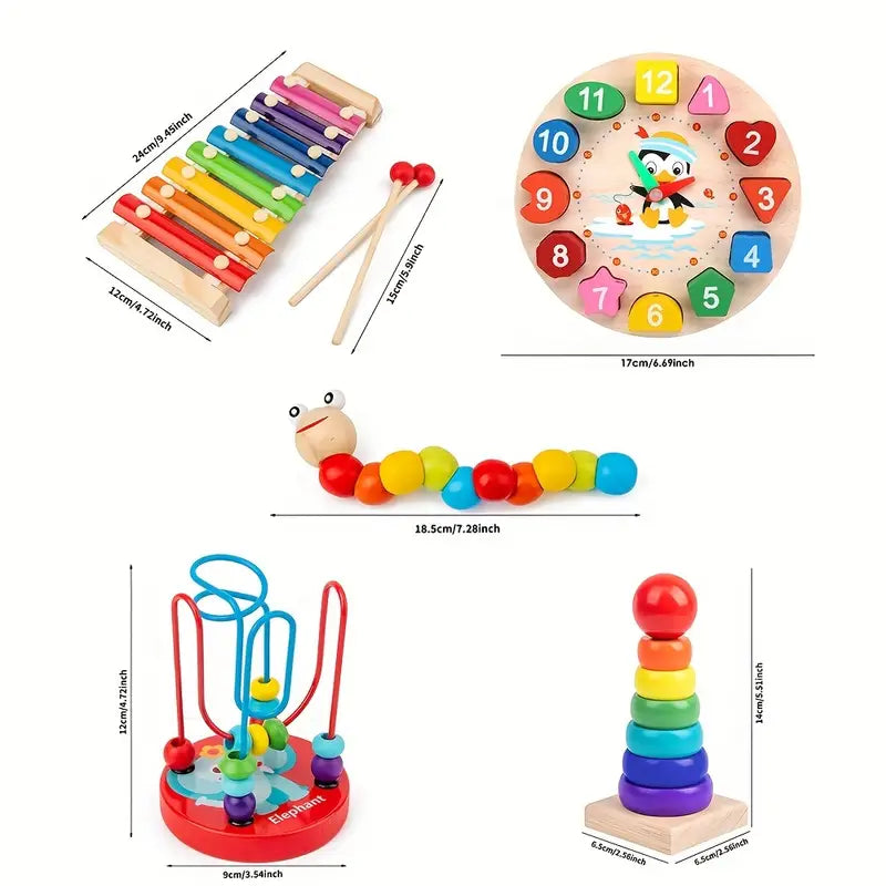 5 In 1 Wooden Montessori Toys Set