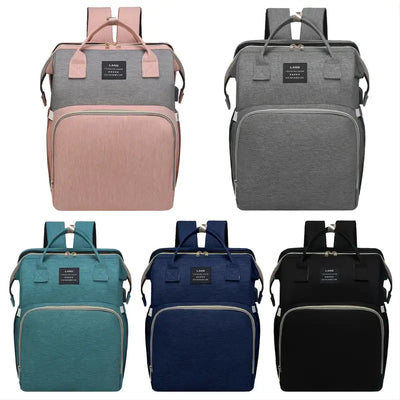 Multifunctional Diaper Bag Backpack with Changing Station and Sunshade