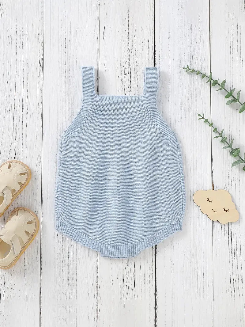 Cute Sleeveless Knitted Onesie