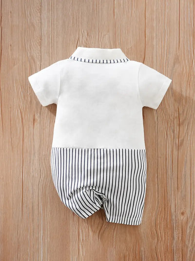 Stylish Baby Boys Casual Striped Short Romper