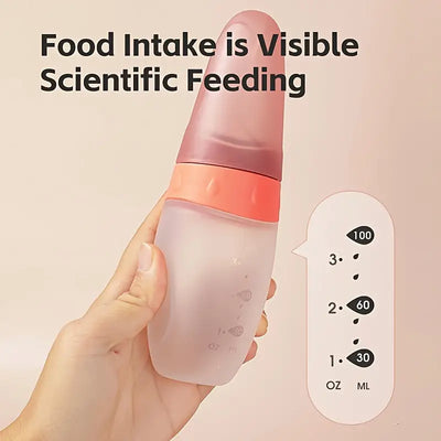 SAIDAH Liquid Silicone Feeder Paste Squeeze Bottle for Babies