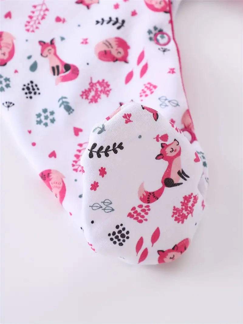 3-Piece Cozy Cotton Baby Bodysuits with Butterfly Prints