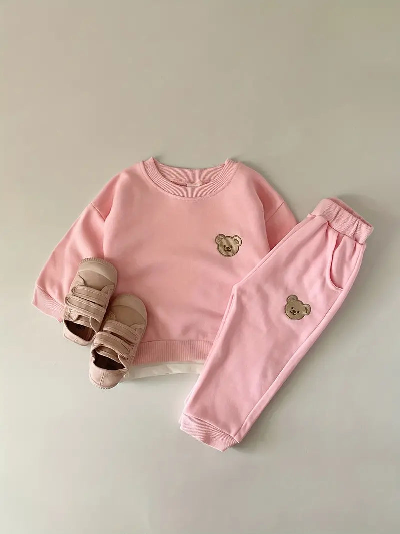 Snug Bear Embroidery Baby Tracksuit