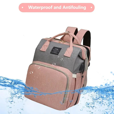 Multifunctional Diaper Bag Backpack with Changing Station and Sunshade