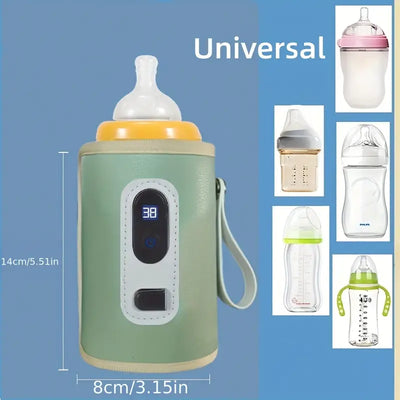 Portable USB Milk Heater 5 Speed Digital Bottle Warmer for Outdoor Adventures