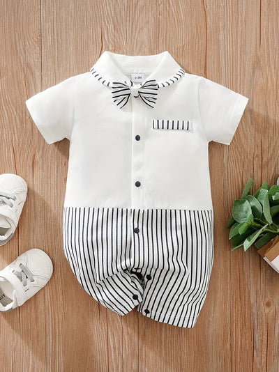 Stylish Baby Boys Casual Striped Short Romper