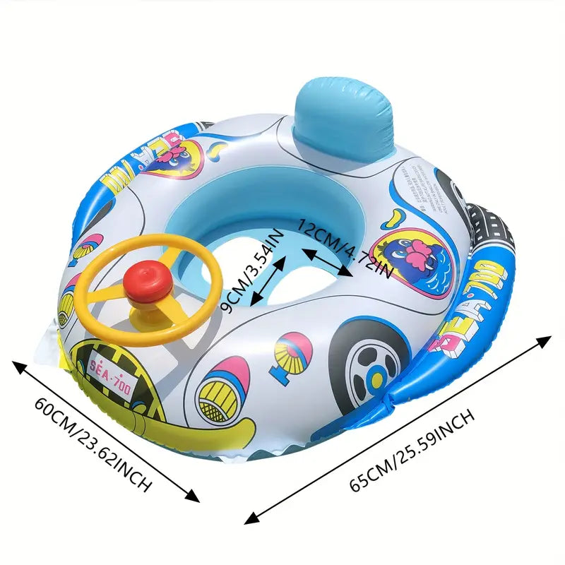 Inflatable Kids Swimming Ring with Steering Wheel