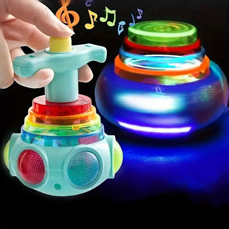 Mesmerizing LED Music Gyroscope Spinning Top