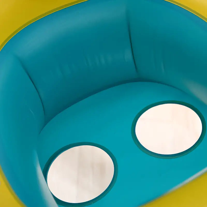 PVC Children's Swimming Ring with Built-In Sun Shade