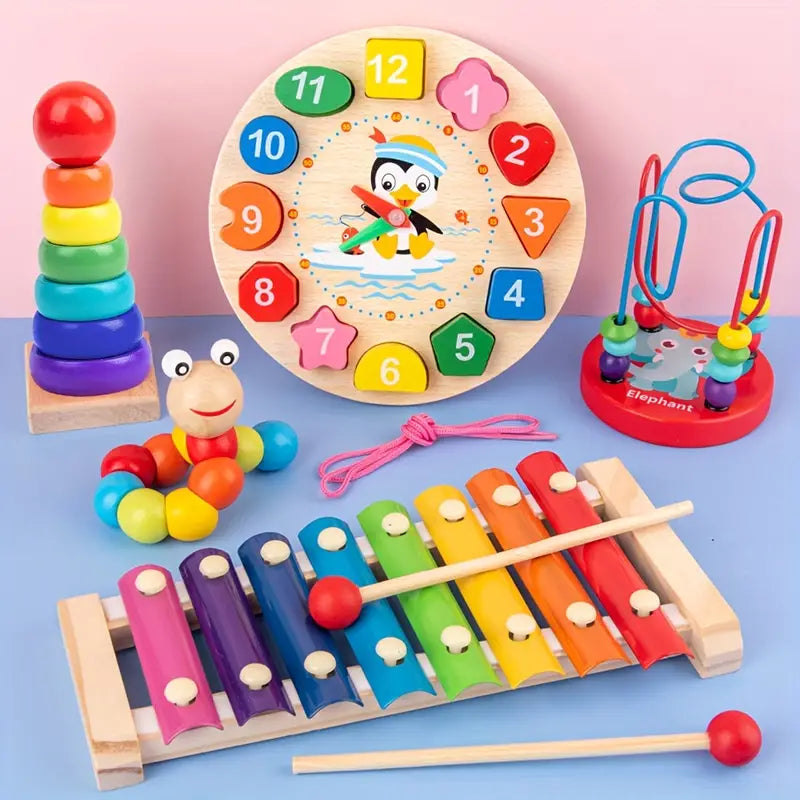 5 In 1 Wooden Montessori Toys Set