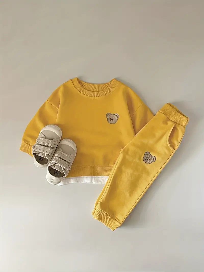 Snug Bear Embroidery Baby Tracksuit