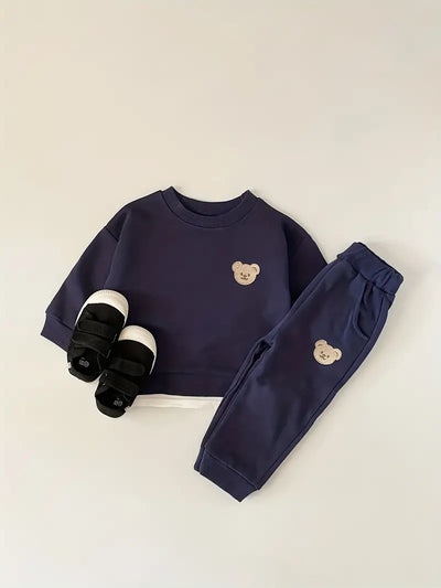 Snug Bear Embroidery Baby Tracksuit