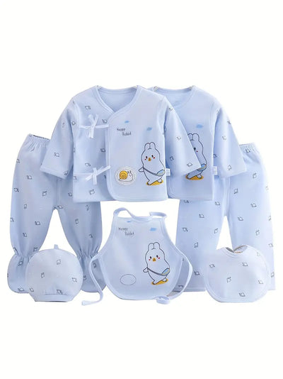 7pcs Newborn Cotton Outfits - Baby Boys