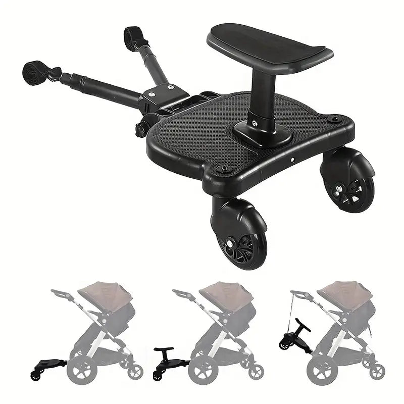 2-in-1 Stroller Glider Board with Removable Seat, Universal Attachment