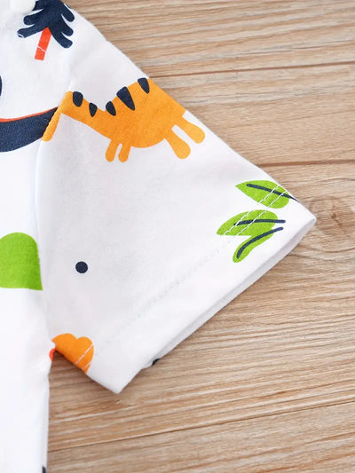 Unisex adorable Dinosaur Print Perfect Summer Wear