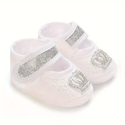 Baby Girls Sparkly Crown Sneakers