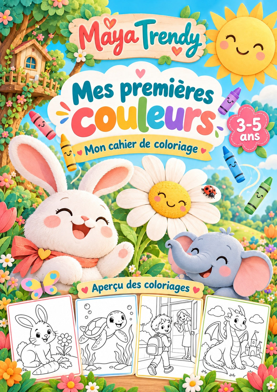 Mes premières couleurs — 100 pages à imprimer (3–5 ans)