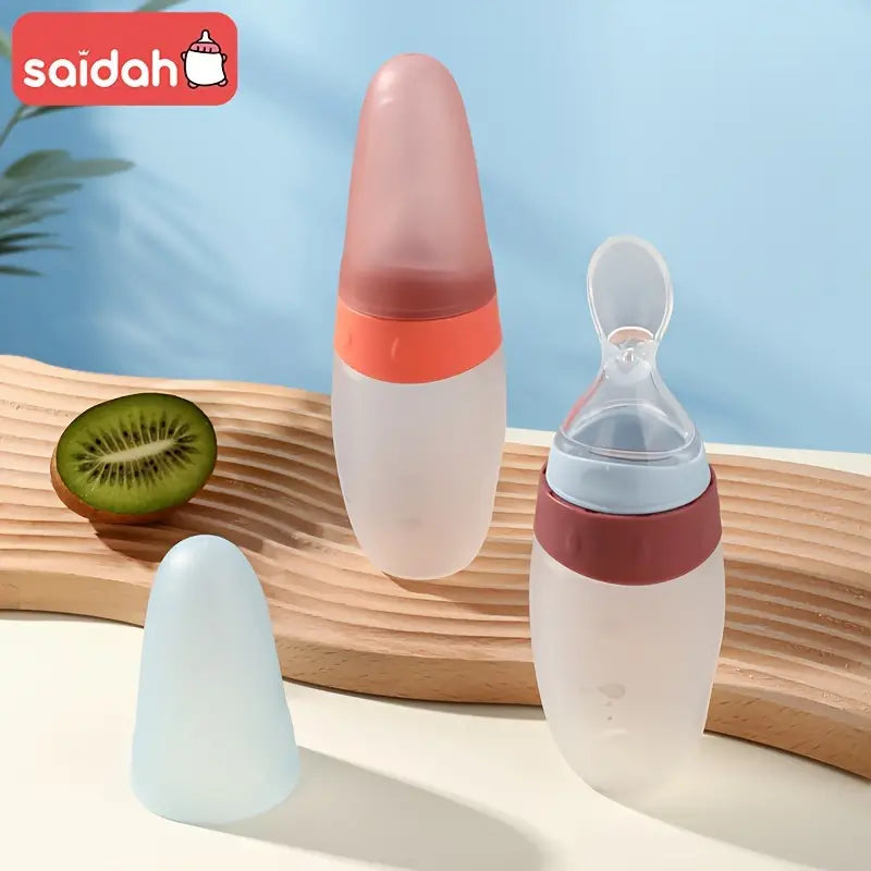 SAIDAH Liquid Silicone Feeder Paste Squeeze Bottle for Babies