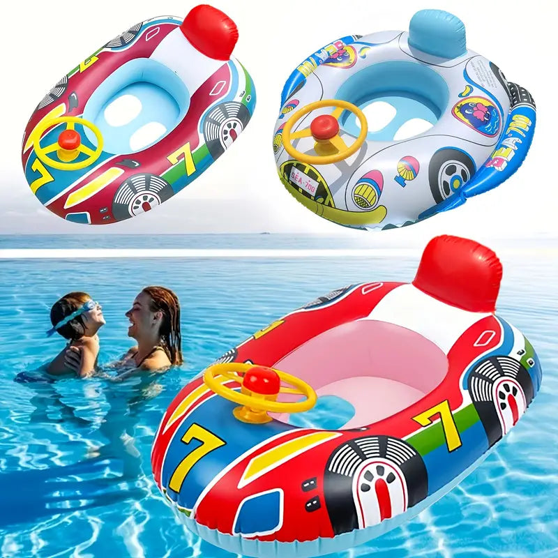 Inflatable Kids Swimming Ring with Steering Wheel