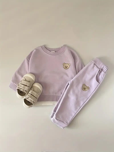 Snug Bear Embroidery Baby Tracksuit