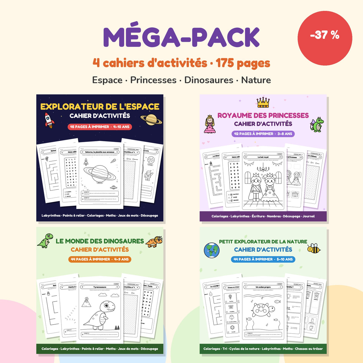 Méga-pack : 4 cahiers d'activités - 1 (FR)