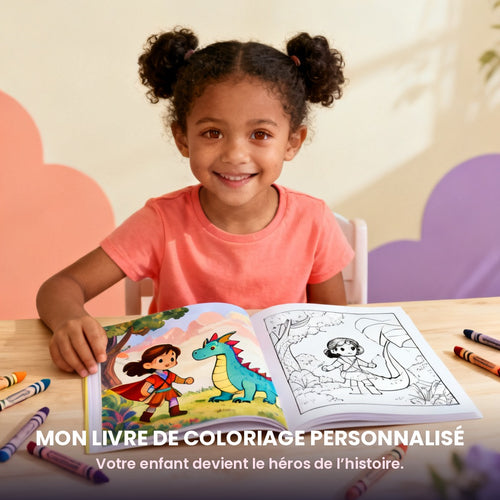 Coloriage personnalisé MayaTrendy — le livre où votre enfant devient le héros